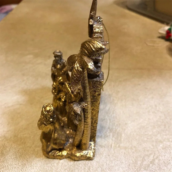RAZ Imports Gold Nativity Scene Wise Men Holy Family Christmas Decor - Picture 4 of 5
